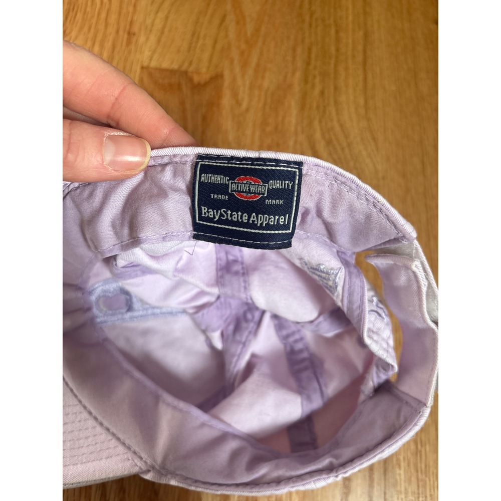 BayState Apparel Boston B Logo Lavender Purple Cotton Baseball Cap Dad Hat - Picture 2 of 3